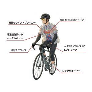 春のロードバイク服装で失敗しない！寒暖差に悩まないウェア選びと対策